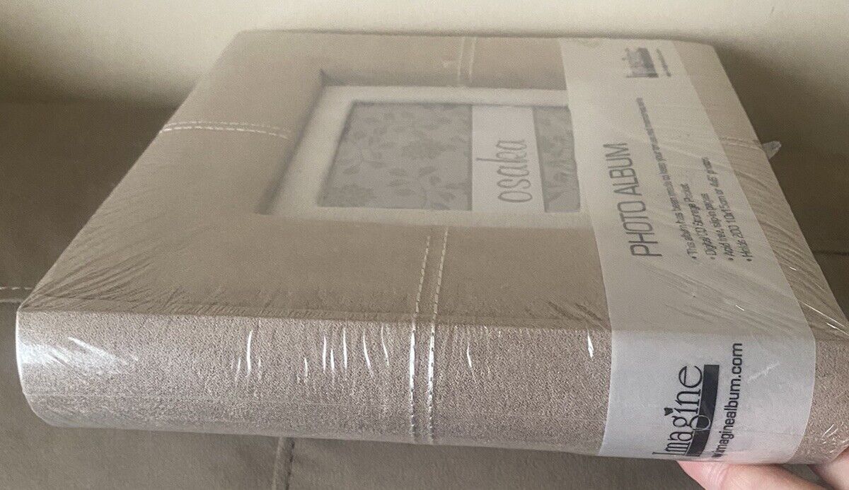 PHOTO ALBUM OSAKA Taupe Suede Look holds 200 Photos 10x15cm Acid Free Sealed NEW