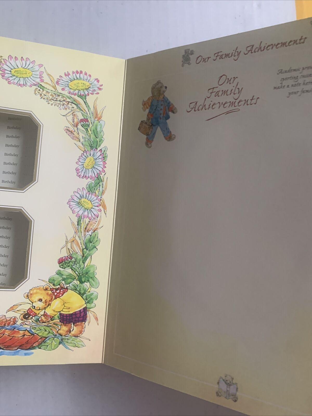 Photograph Album TEDDY BEARS TREASURY Family History Unused Board Book 1997