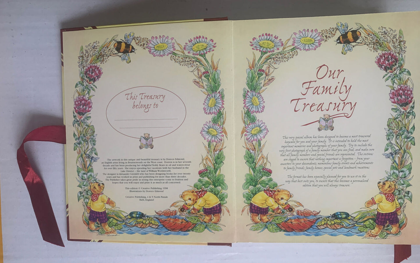 Photograph Album TEDDY BEARS TREASURY Family History Unused Board Book 1997