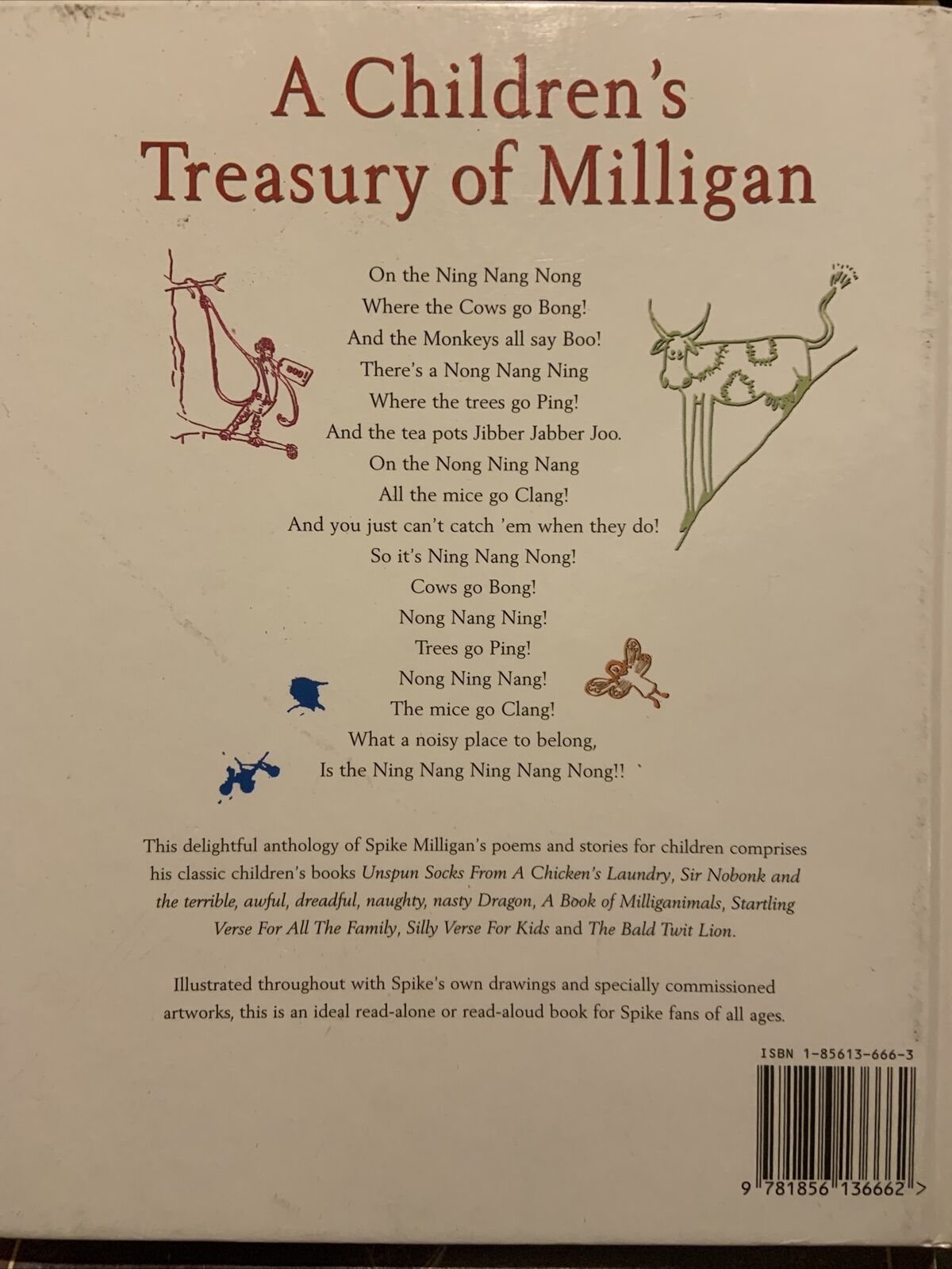 HC Book A CHILDRENS TREASURY OF MILLIGAN CLASSIC STORIES & POEMS Spike Milligan