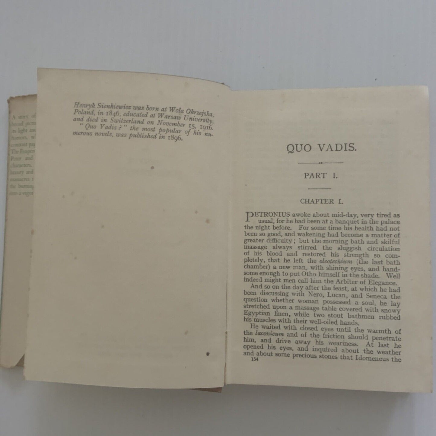 Vintage HC Book QUO VADIS ? 1896 Henryk Sienkiewicz The Nelson Classics Small DJ