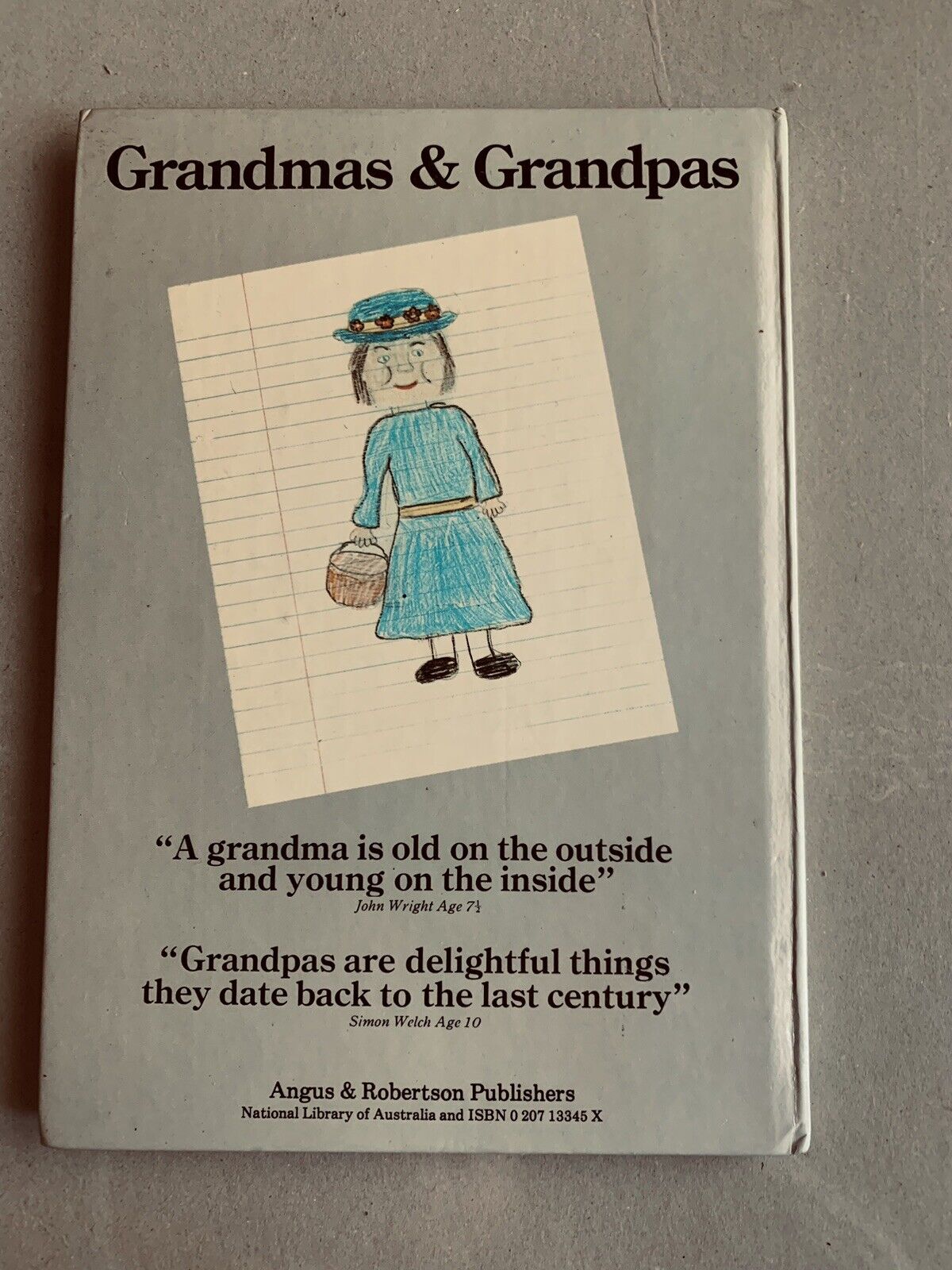 Vintage HC Book GRANDMAS AND GRANDPAS Written & Illustrated By Kids Small 1976