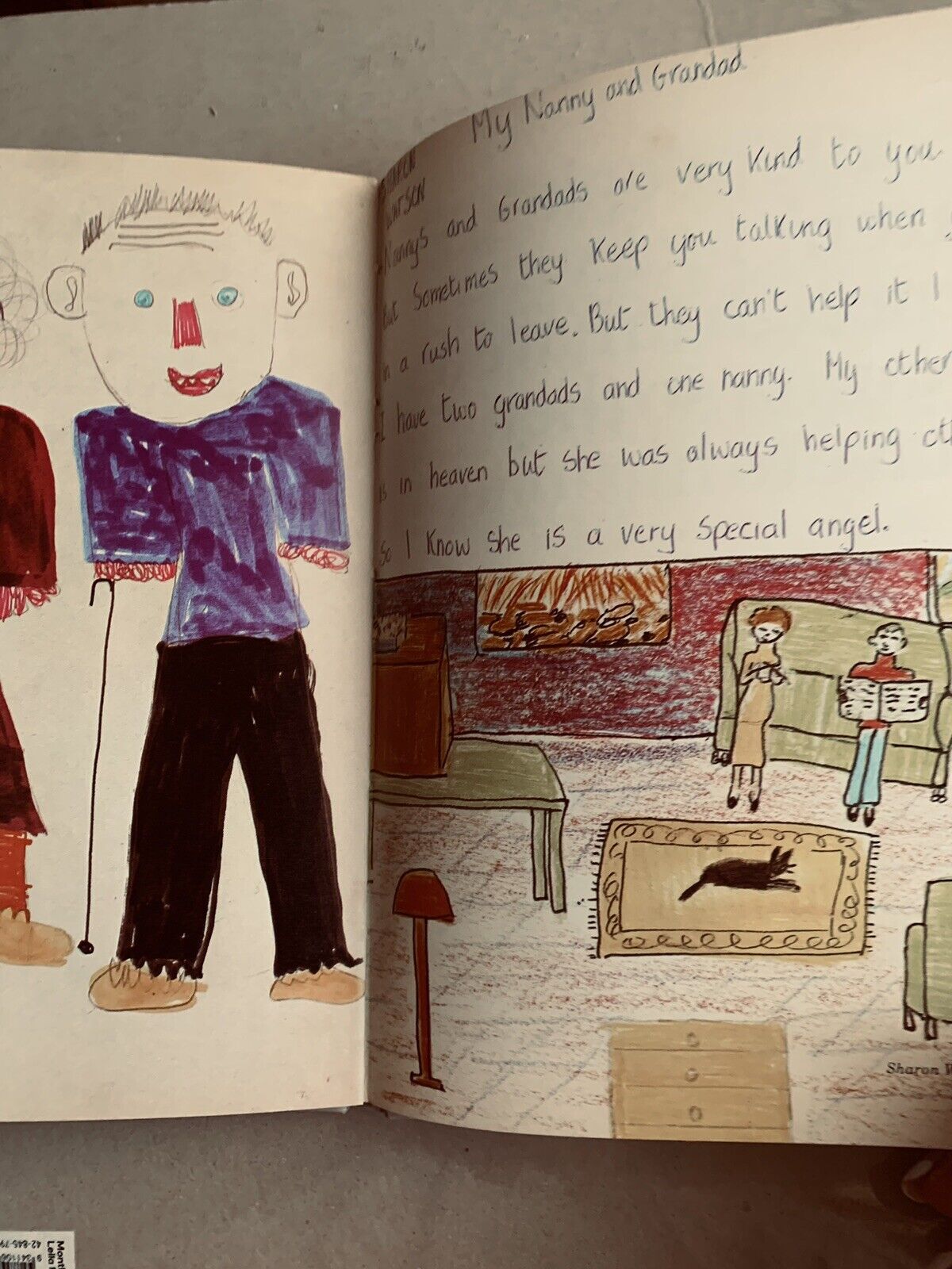 Vintage HC Book GRANDMAS AND GRANDPAS Written & Illustrated By Kids Small 1976