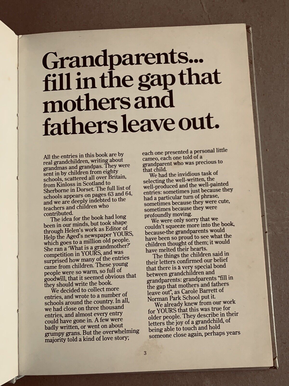 Vintage HC Book GRANDMAS AND GRANDPAS Written & Illustrated By Kids Small 1976