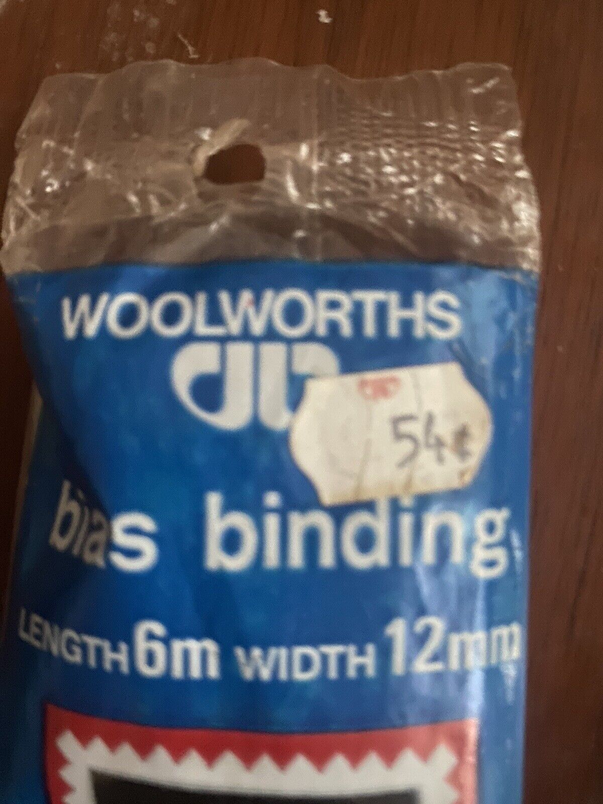 Vintage WOOLWORTHS Bias Binding Cotton 12.mm 6 metres D10010 Brown NOS Sealed