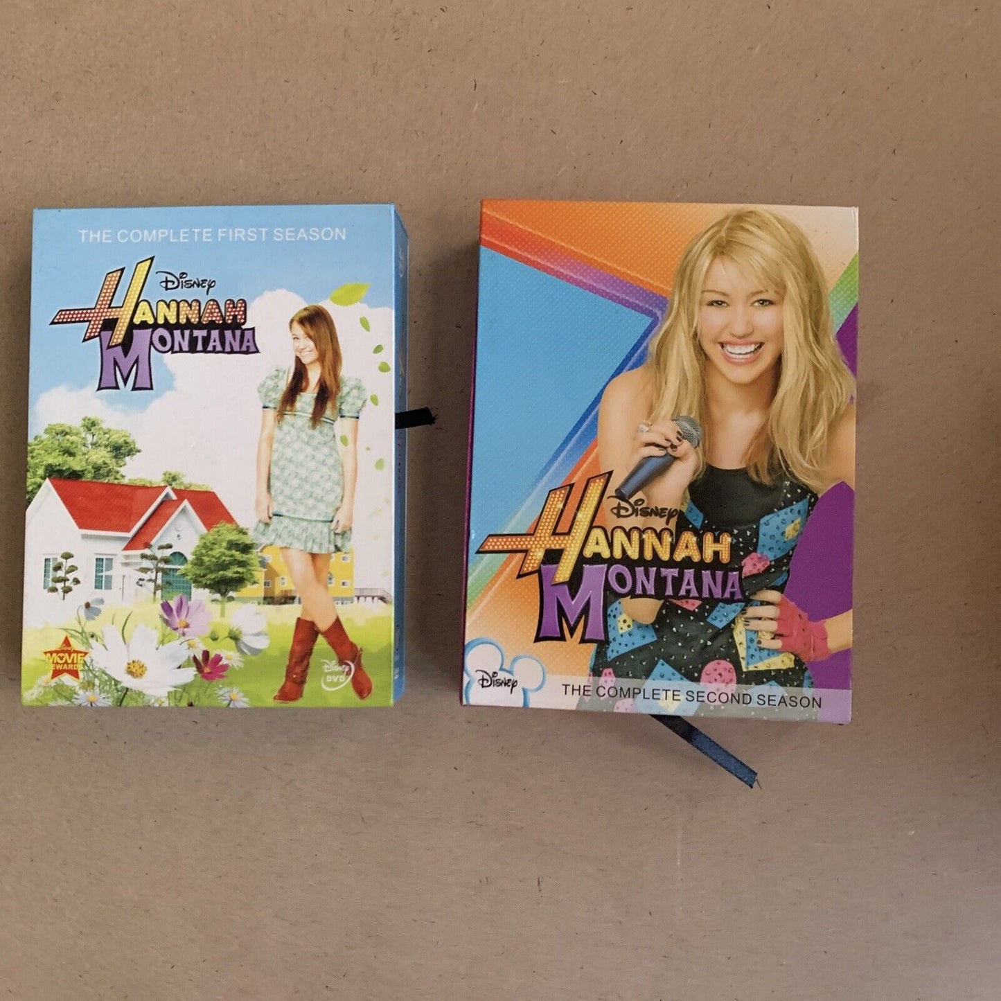 2 x EMPTY BOX ONLY Hannah Montana Complete Seasons 1 & 2 DVD First Second Series