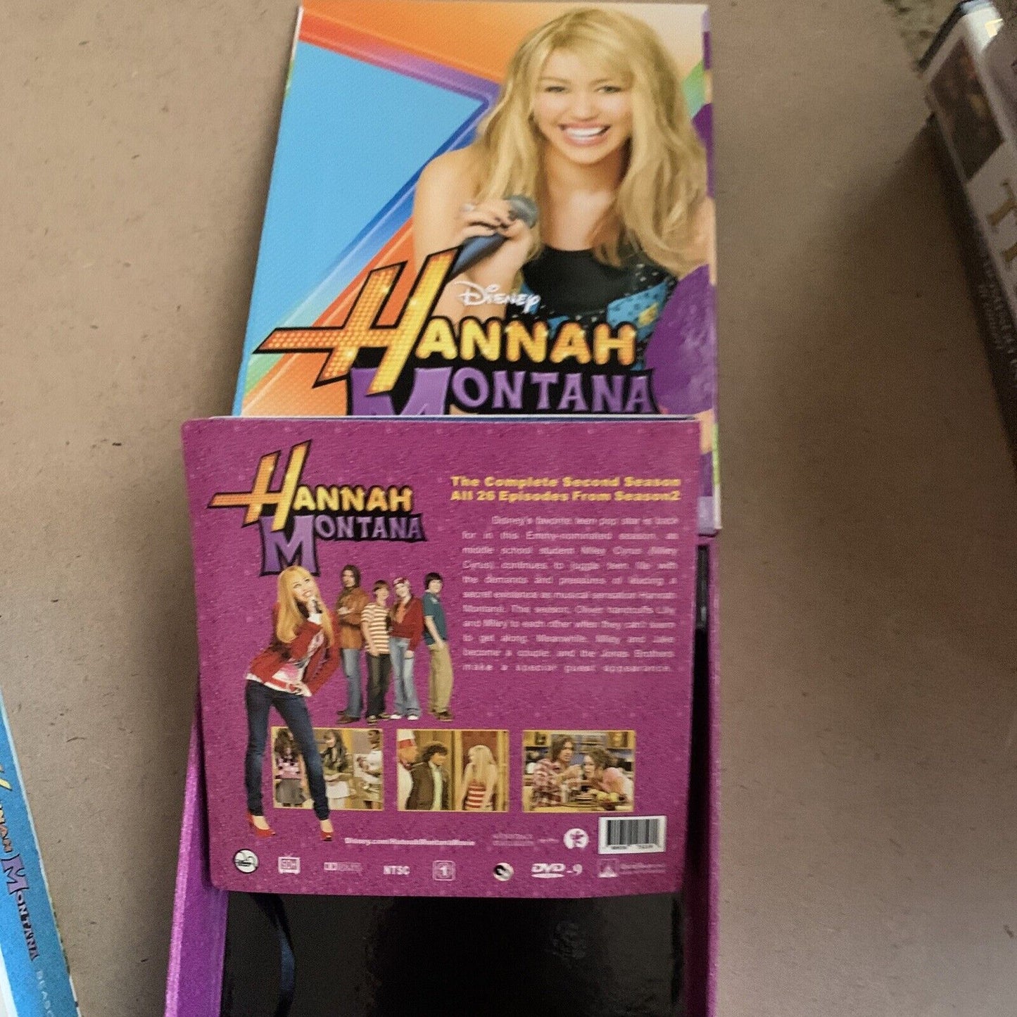 2 x EMPTY BOX ONLY Hannah Montana Complete Seasons 1 & 2 DVD First Second Series