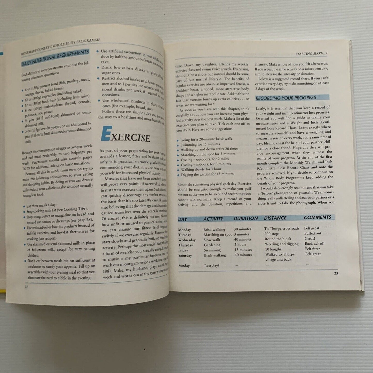 HC Book Rosemary Conley's WHOLE BODY PROGRAMME By Rosemary Conley 1992