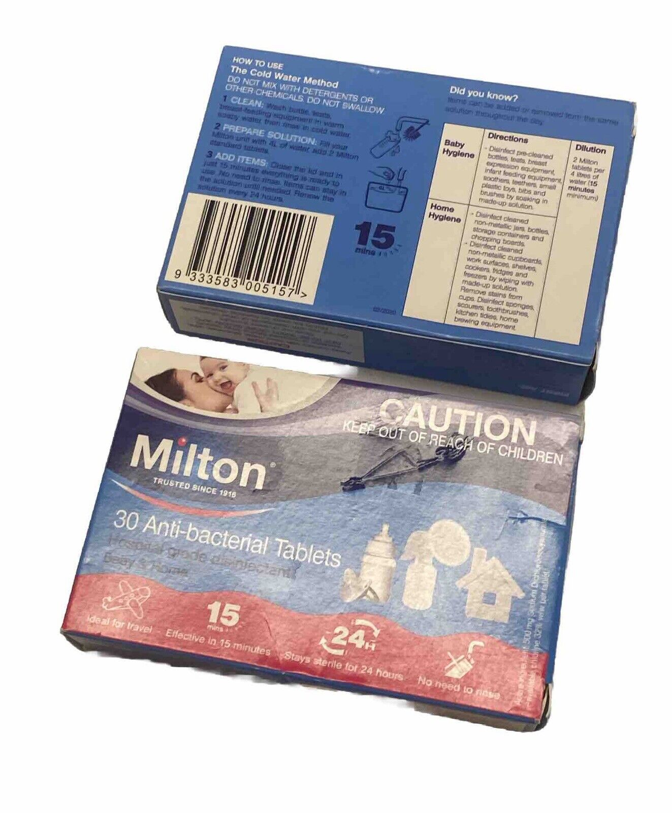 60pc Milton Baby Bottle Cleaning Sterilising Anti-Bacterial Disinfectant Tablets