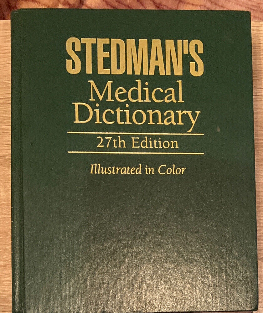 HC Book STEDMANS MEDICAL DICTIONARY 27th Edition Large Reference 2098 Pages