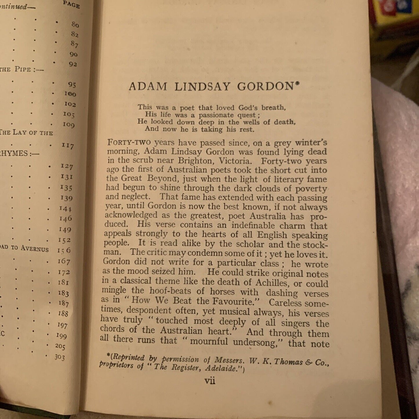HC Book POETRY The Poetical Works of Adam Lindsay Gordon Embossed Board 1913