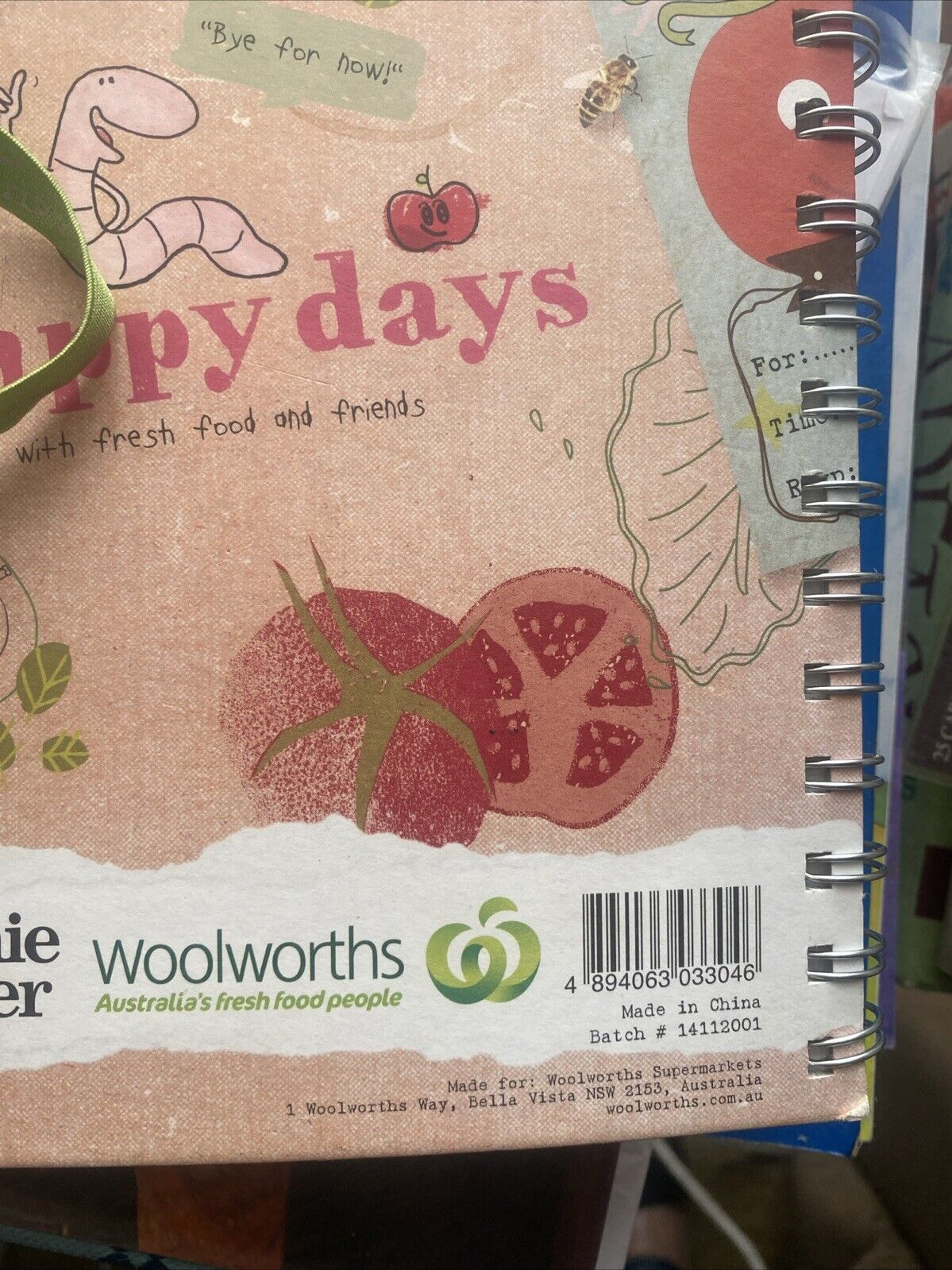 CookBook Jamie’s Garden Collect Grow Cook Share Spiral Bound HC Woolworths 2014