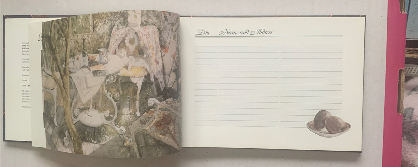GUEST BOOK by Michael Emmett 1992 Vintage Small Name Address Visitor HC Year