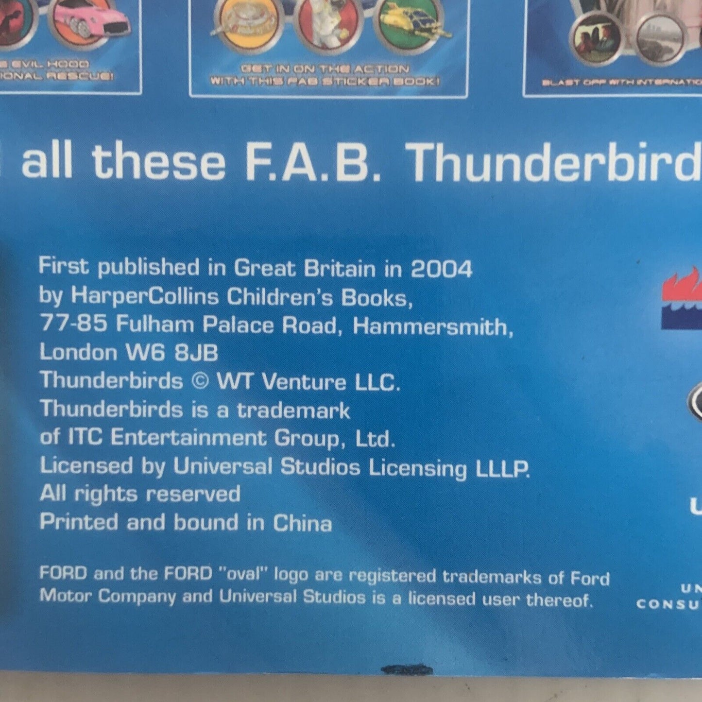 PB Book THUNDERBIRDS The Movie Storybook by Michael McCullers 2004 Lg