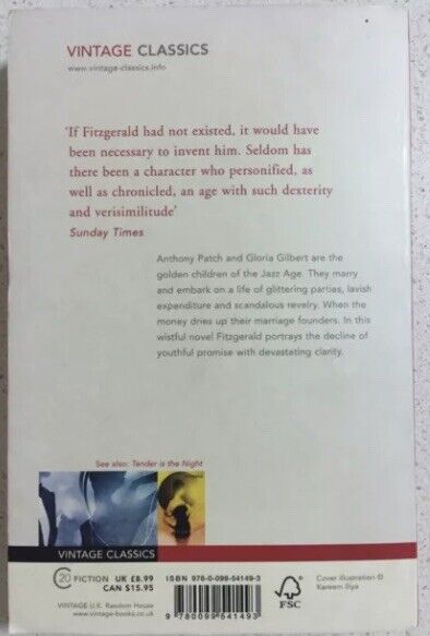 PB Books THE BEAUTIFUL AND DAMNED by F Scott Fitzgerald 2010 by Vintage Books