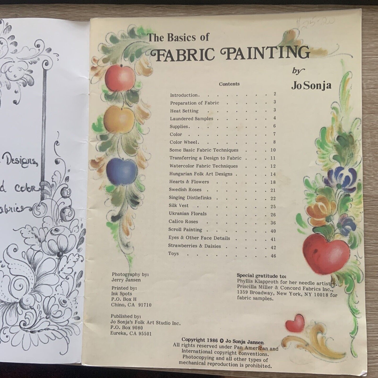 PB THE BASICS OF FABRIC PAINTING Jo Sonja 1986 Tole Painting Technique & Theory