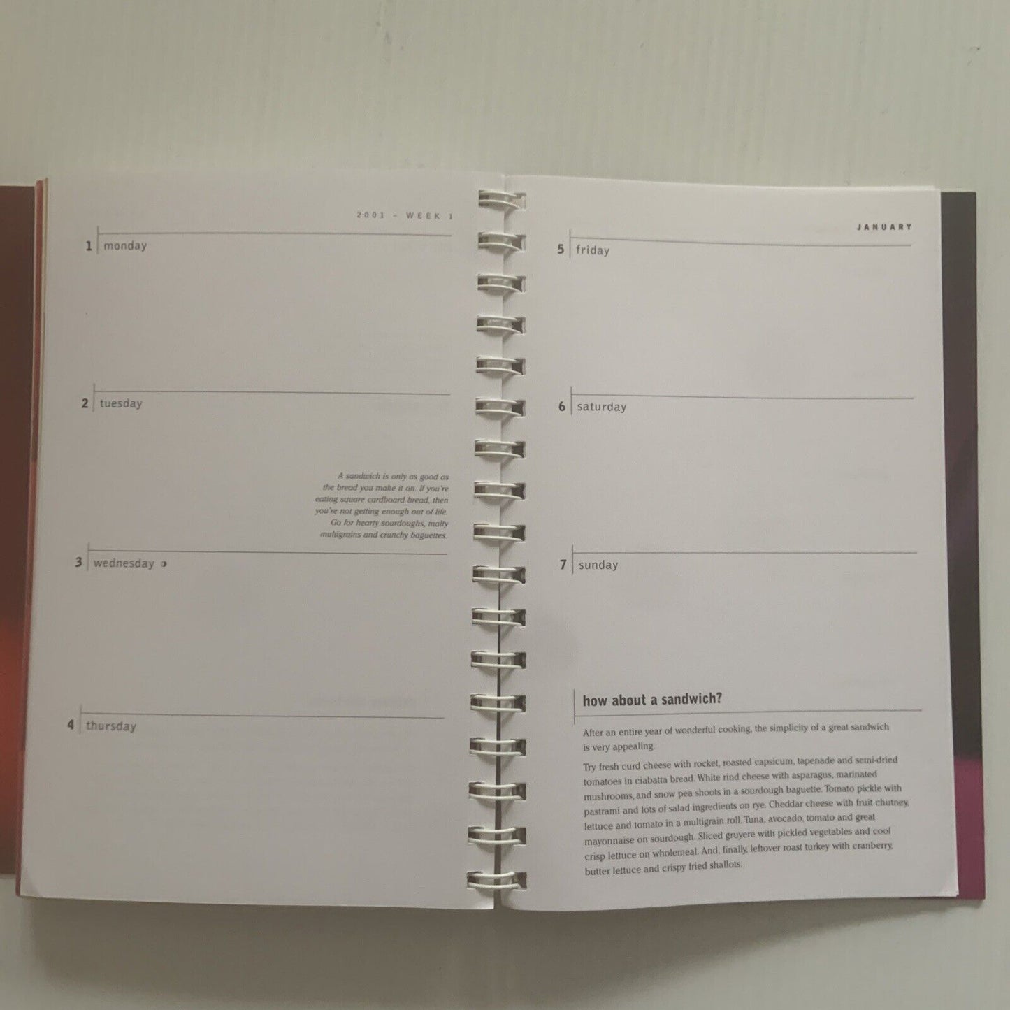PB Book FRESH Seasonal Produce DIARY 2000 Allan Campion Michele Curtis Spiral