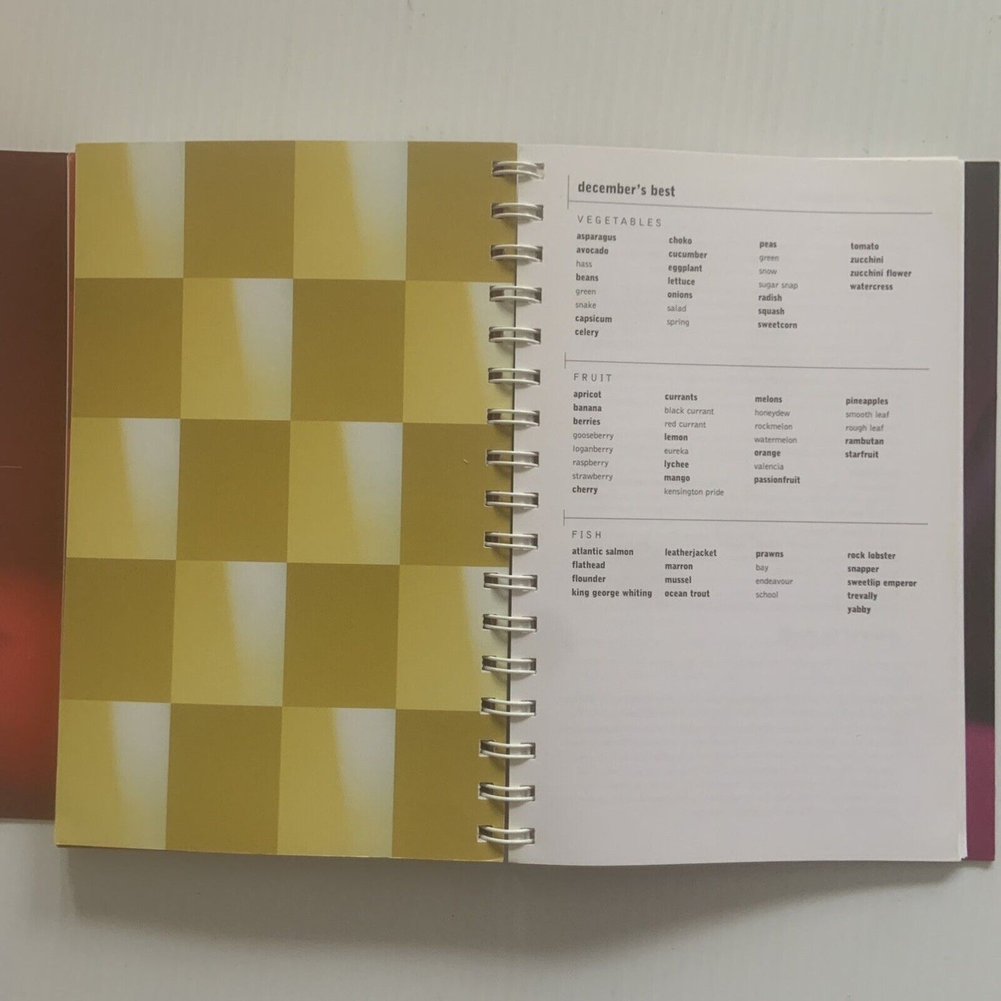 PB Book FRESH Seasonal Produce DIARY 2000 Allan Campion Michele Curtis Spiral