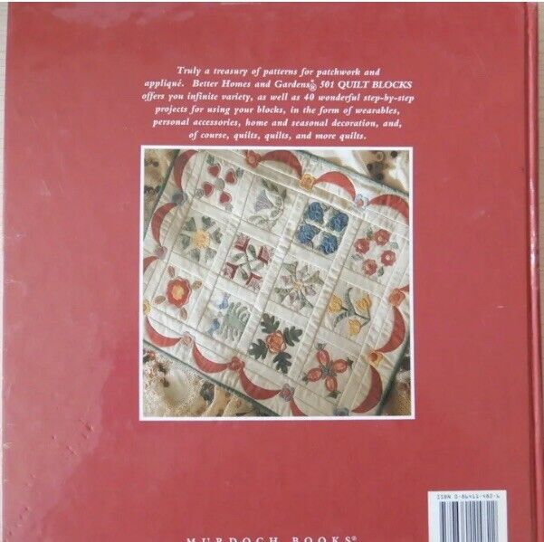 HC 501 Quilt Blocks Book 1997 Better Homes & Gardens Patterns Patchwork Appliqué