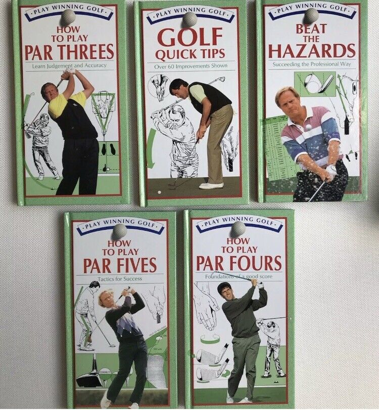 5 HC Book Boxed Set GOLF SKILLS & TACTICS Improving Your Game 1994 Sport Guide
