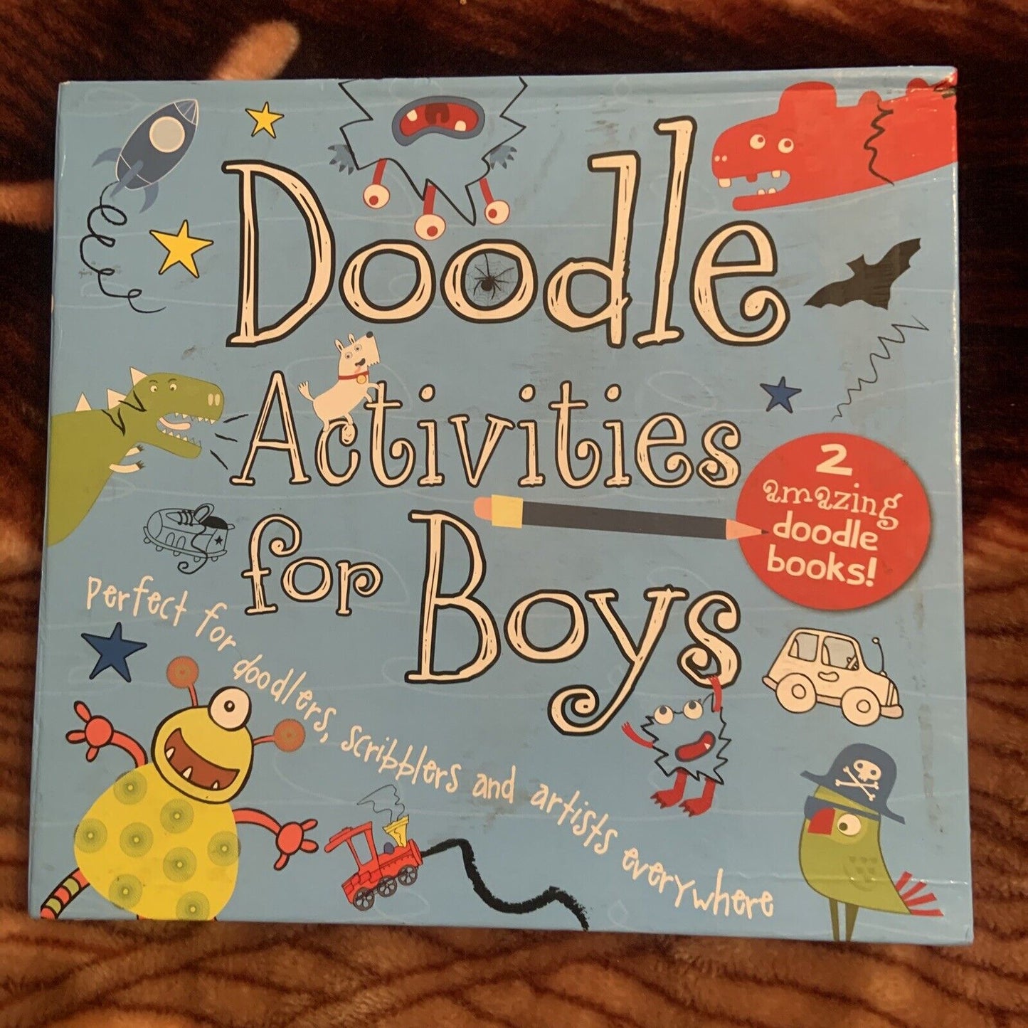 Doodle Activities for Boys 2 Book Set Ringbound Paragon 2012 In Slip Cover