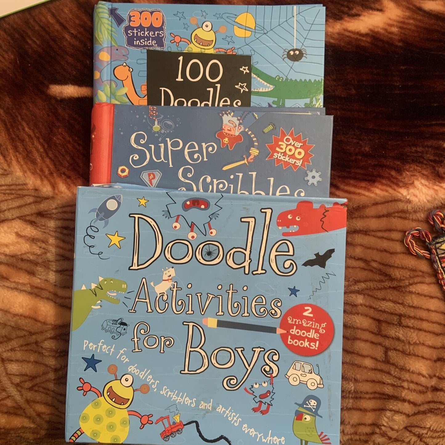 Doodle Activities for Boys 2 Book Set Ringbound Paragon 2012 In Slip Cover