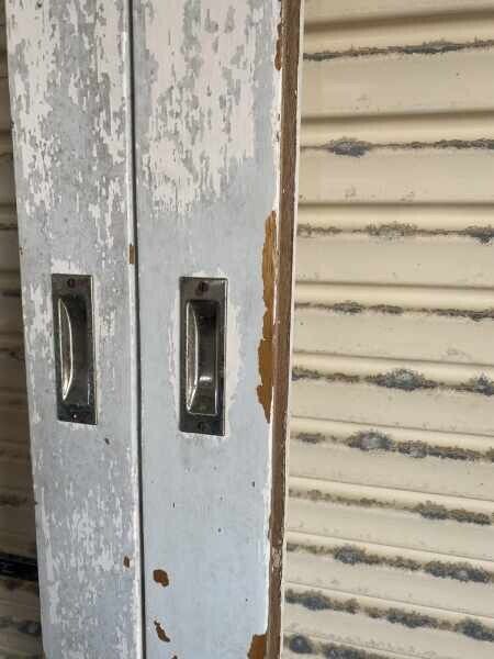 Pair 1960’s timber sliding doors frames only Read description Renovate Repurpose