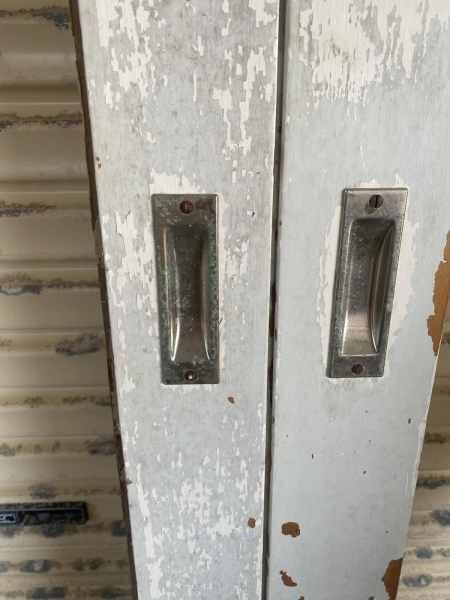 Pair 1960’s timber sliding doors frames only Read description Renovate Repurpose