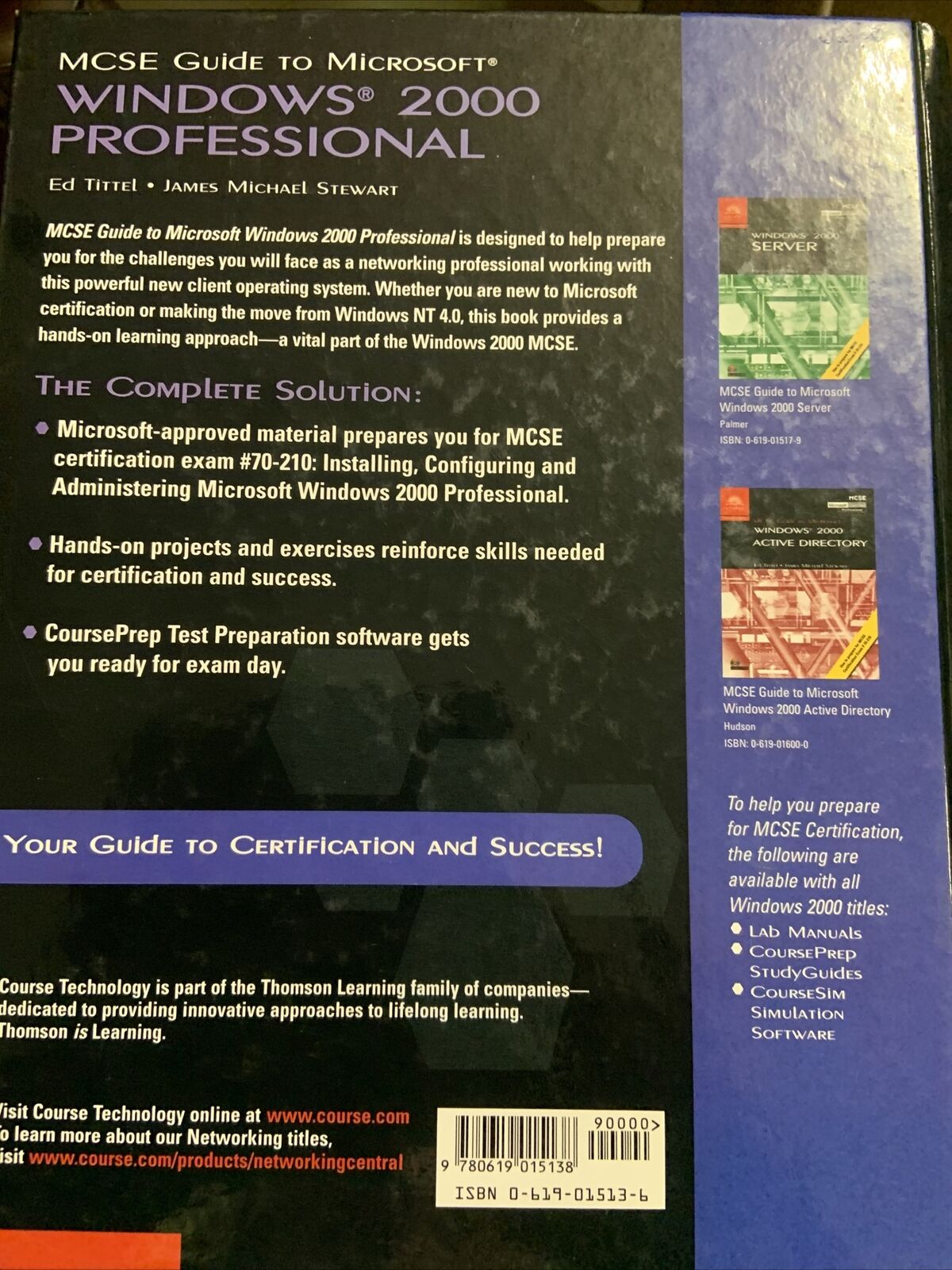 MCSE Guide to Microsoft Windows 2000 Professional James M Stewart HC w CertPack