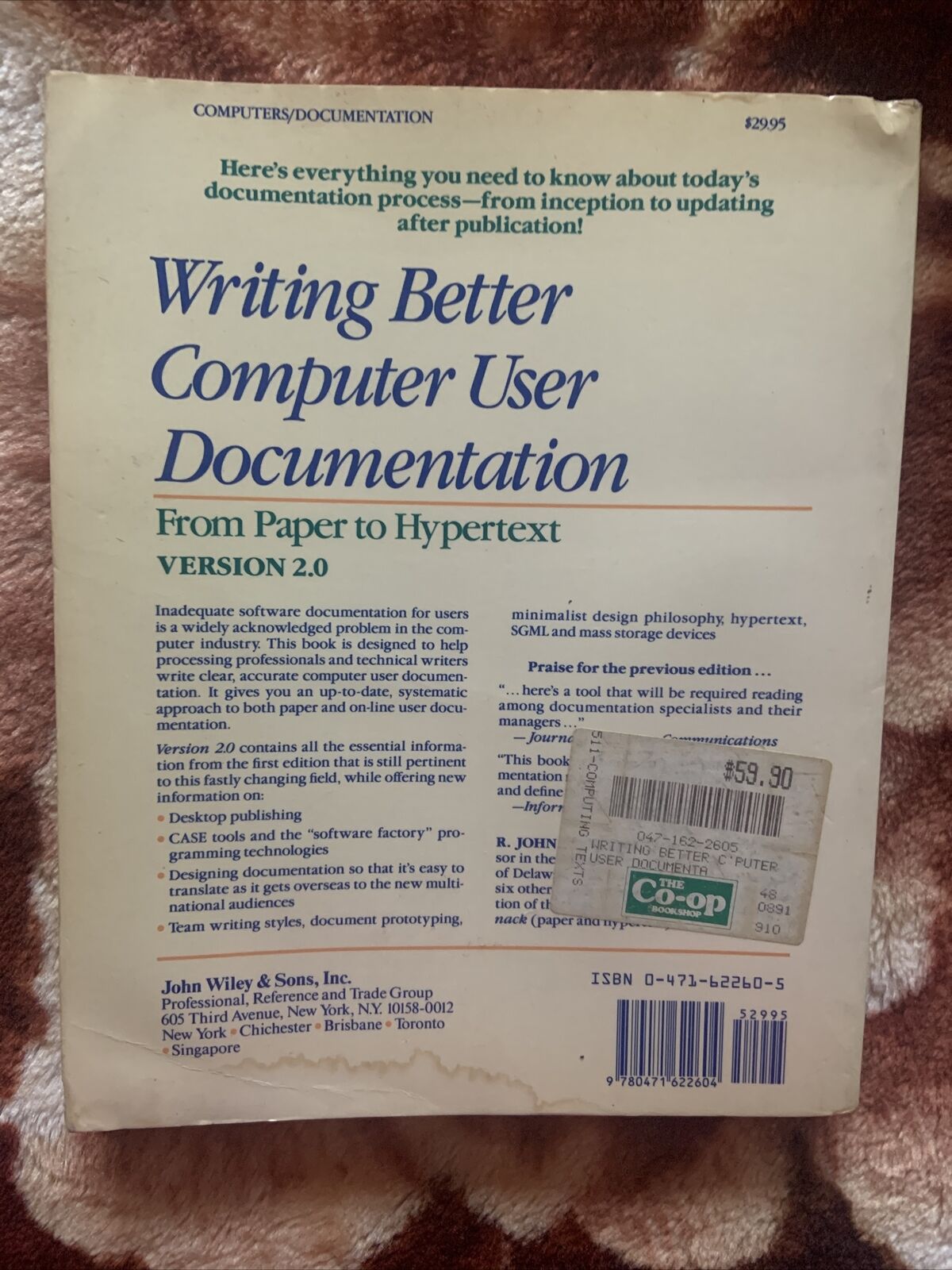 Writing Better Computer User Documentation from Paper to Hypertext Version 2.0
