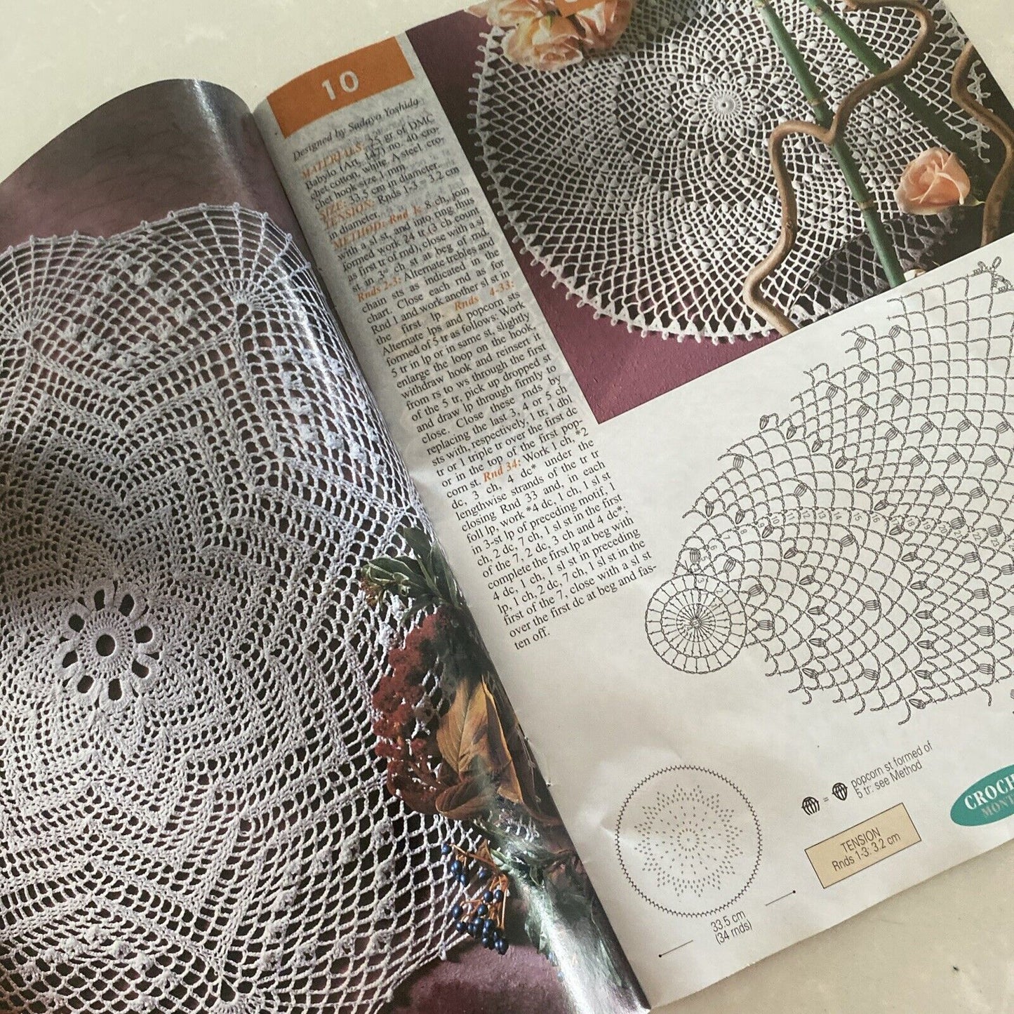 Crochet Monthly Magazine Issue 280 Provence 9 Patterns 2002 France EUC