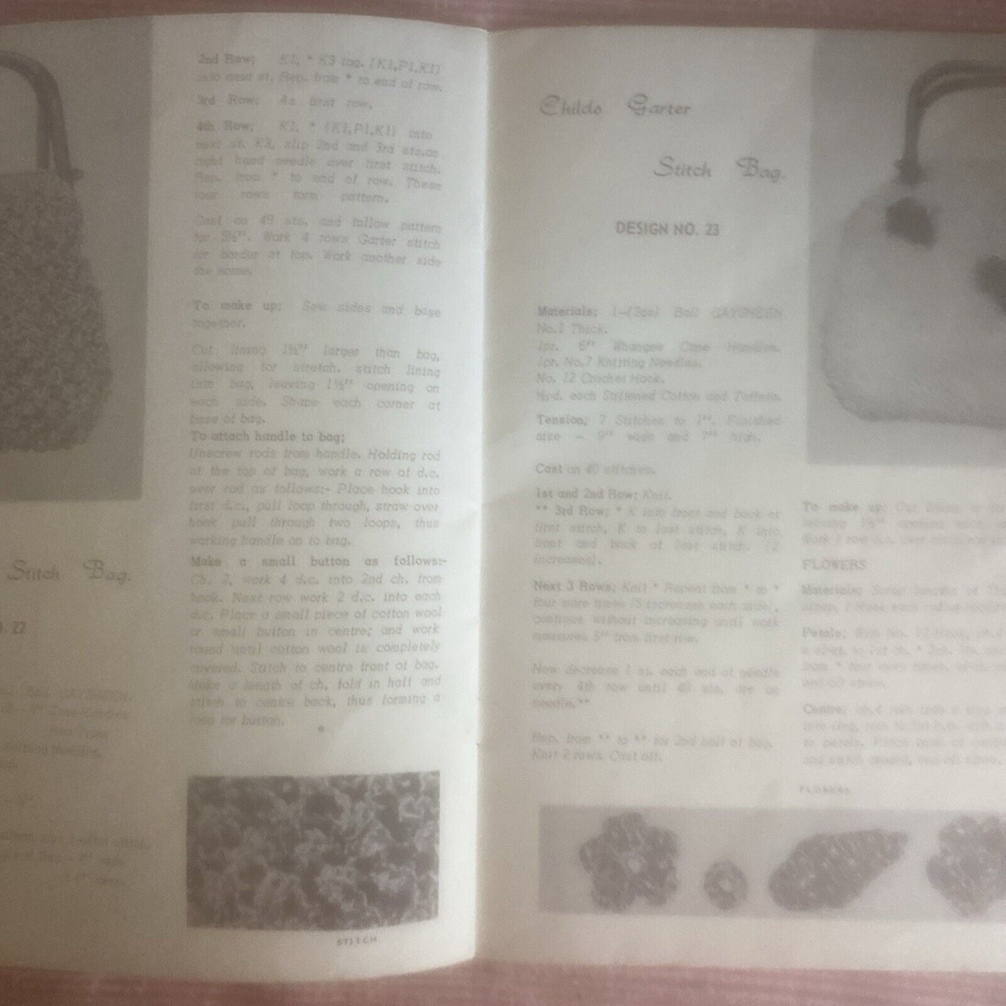 Vintage 1960s HANDBAGS with GAYSHEEN Instruction Book No 2 Crochet PB