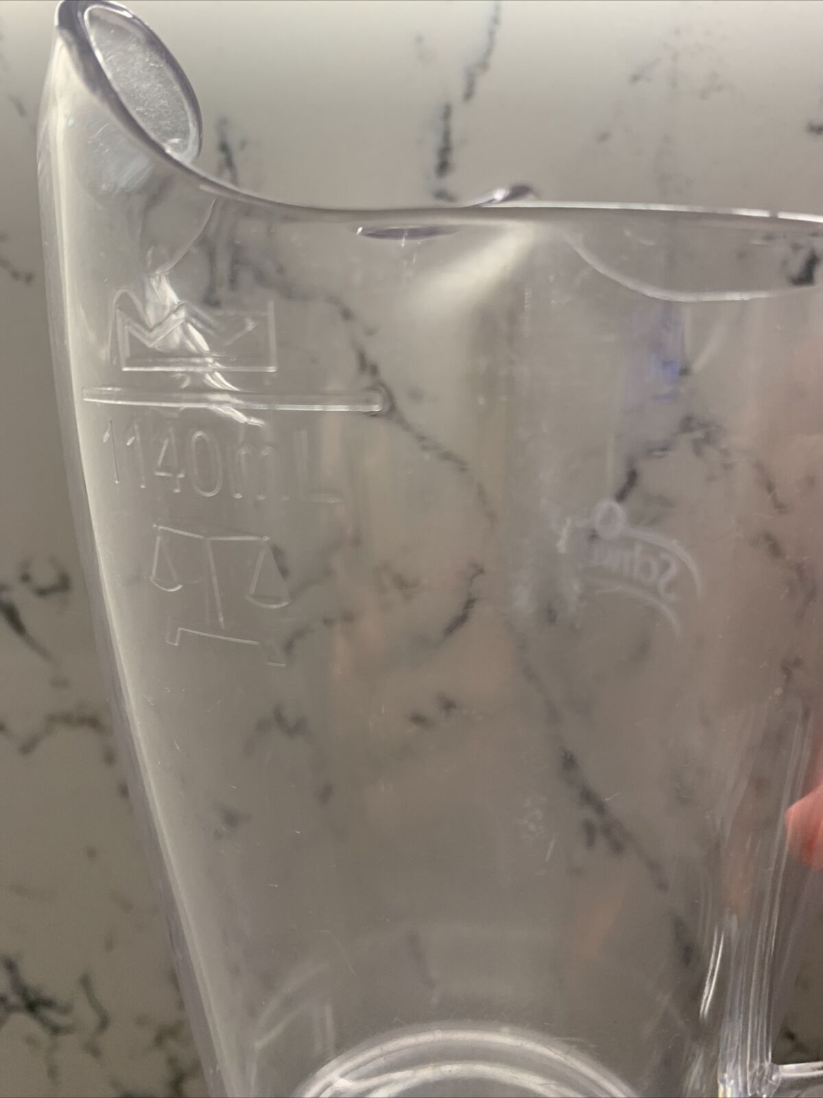 SCHWEPPES Pitcher Drink Jug 140ml Perspex Lemonade Man Cave Bar Fridge