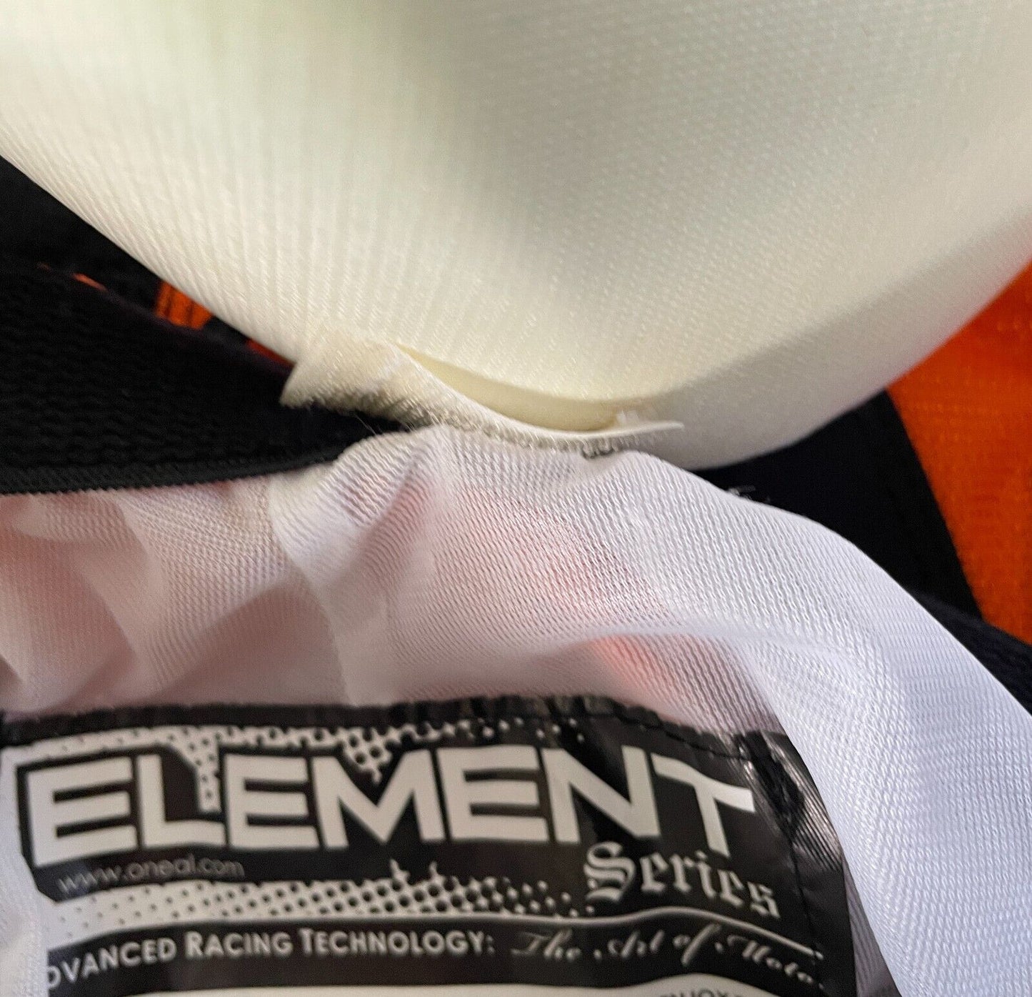 Boys MOTOCROSS PANTS MX ONEAL ELEMENT SERIES Orange Black Padded Size Youth 4 5