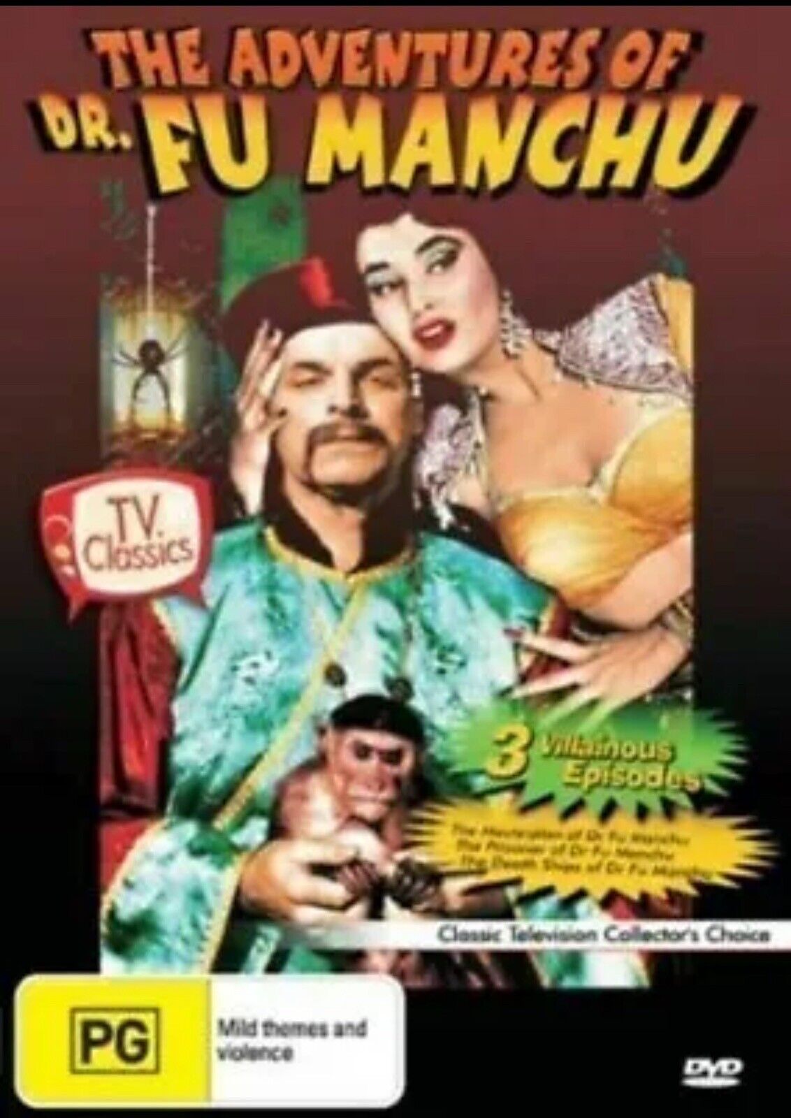 DVD The Adventures Of Dr Fu Manchu 3 Villainous Episodes Cult TV Classics