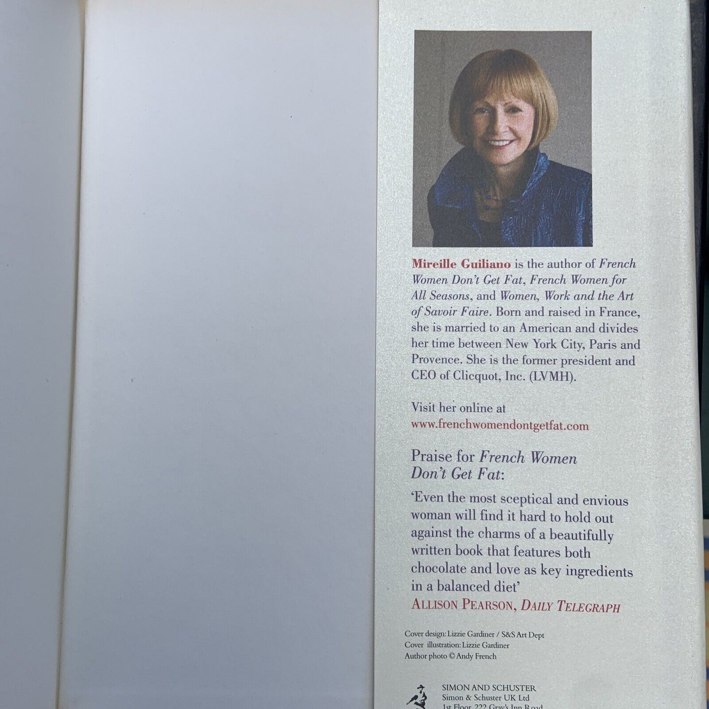 Cookbook The FRENCH WOMEN DONT GET FAT Mireille Guiliano HC DJ 1st Ed 2010