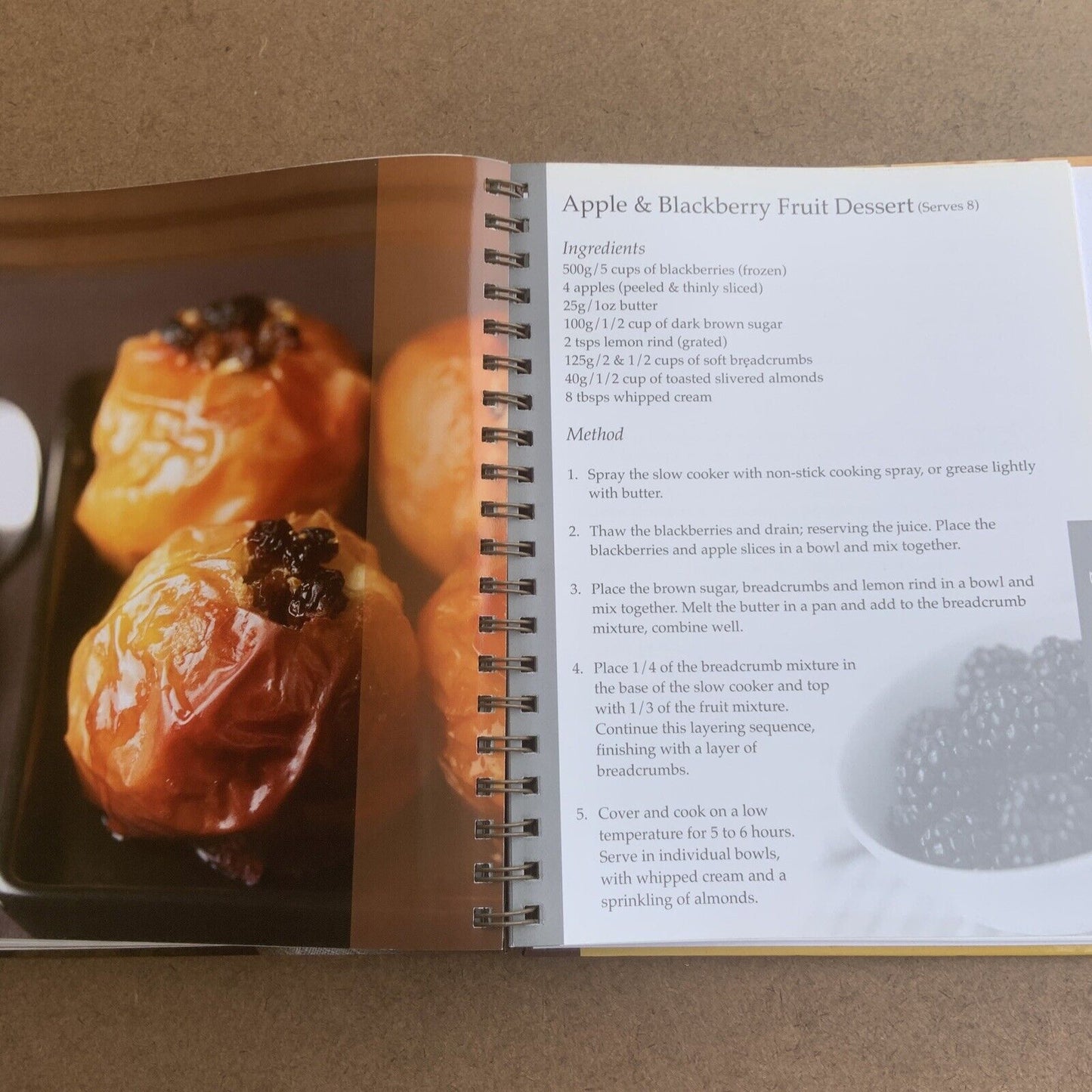 Cookbook SLOW COOKING RECIPES Sara Porter Spiral Bound Glossy Wipe Clean HC 2011