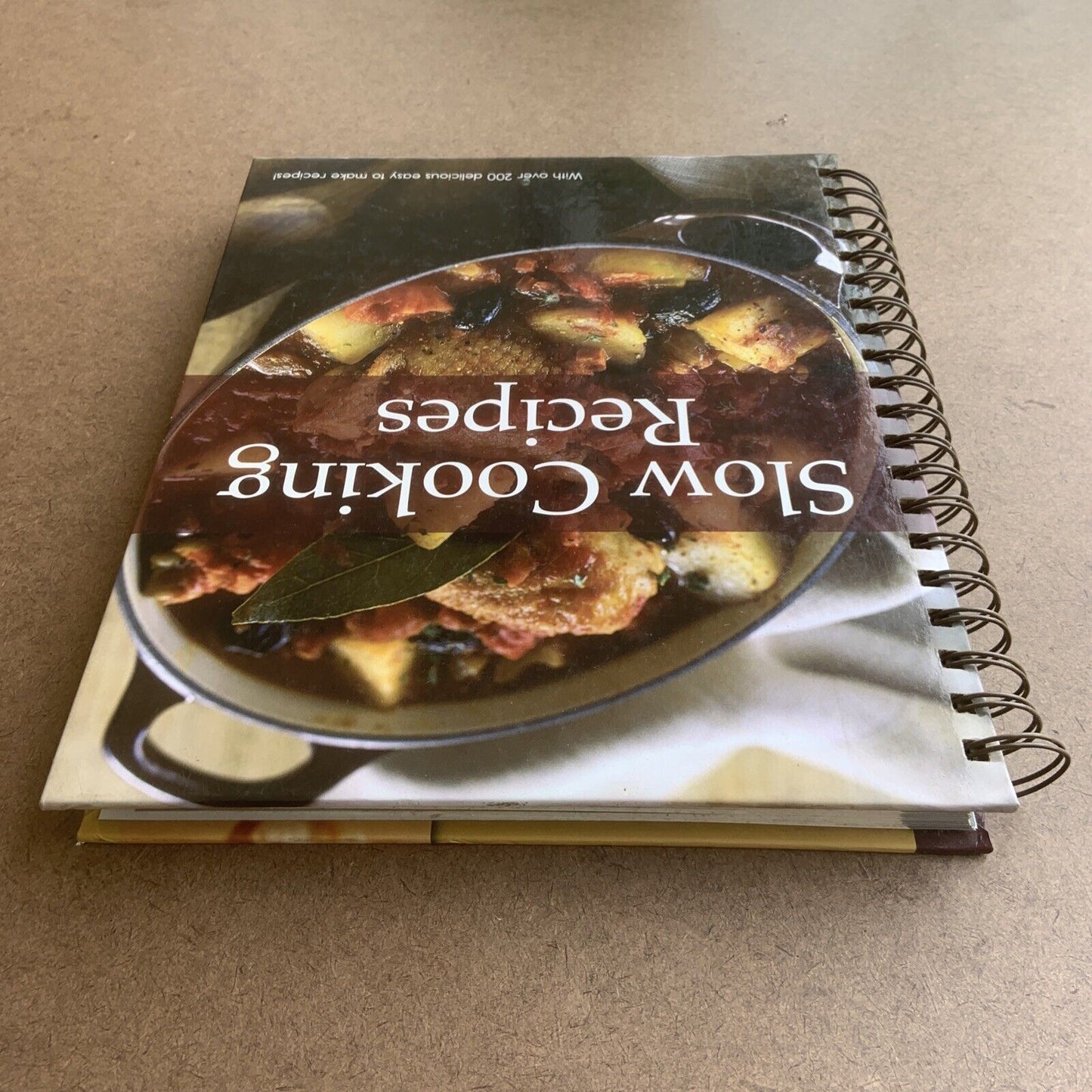 Cookbook SLOW COOKING RECIPES Sara Porter Spiral Bound Glossy Wipe Clean HC 2011