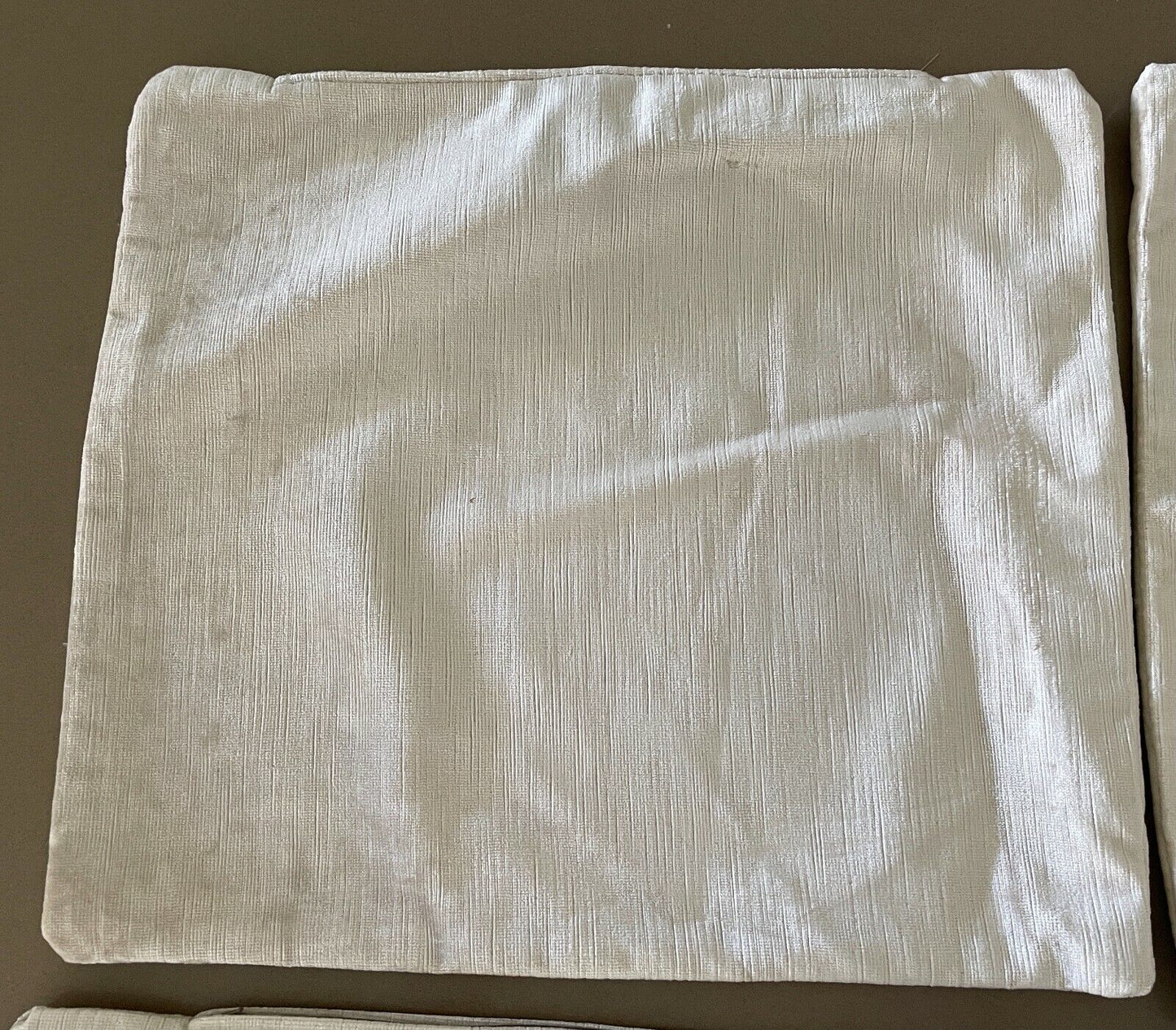 CUSHION COVER Set of 4 Cream Colour Heavy Velvet Velour 43 x 39cm Luxe Feel