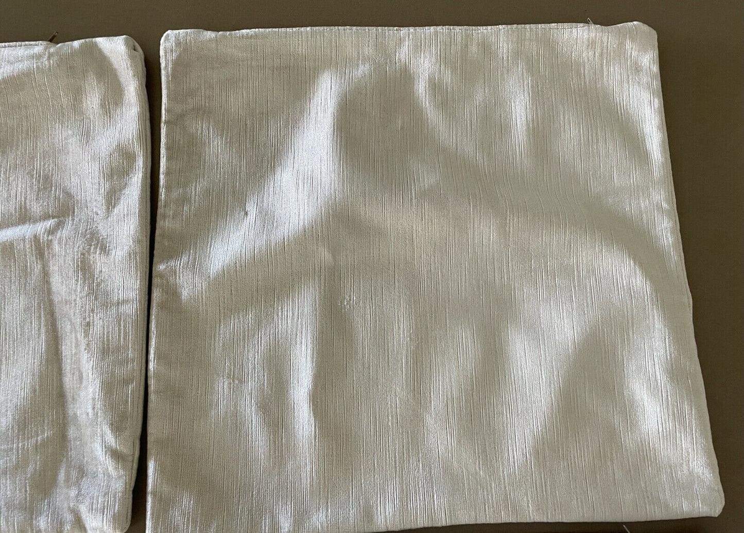 CUSHION COVER Set of 4 Cream Colour Heavy Velvet Velour 43 x 39cm Luxe Feel