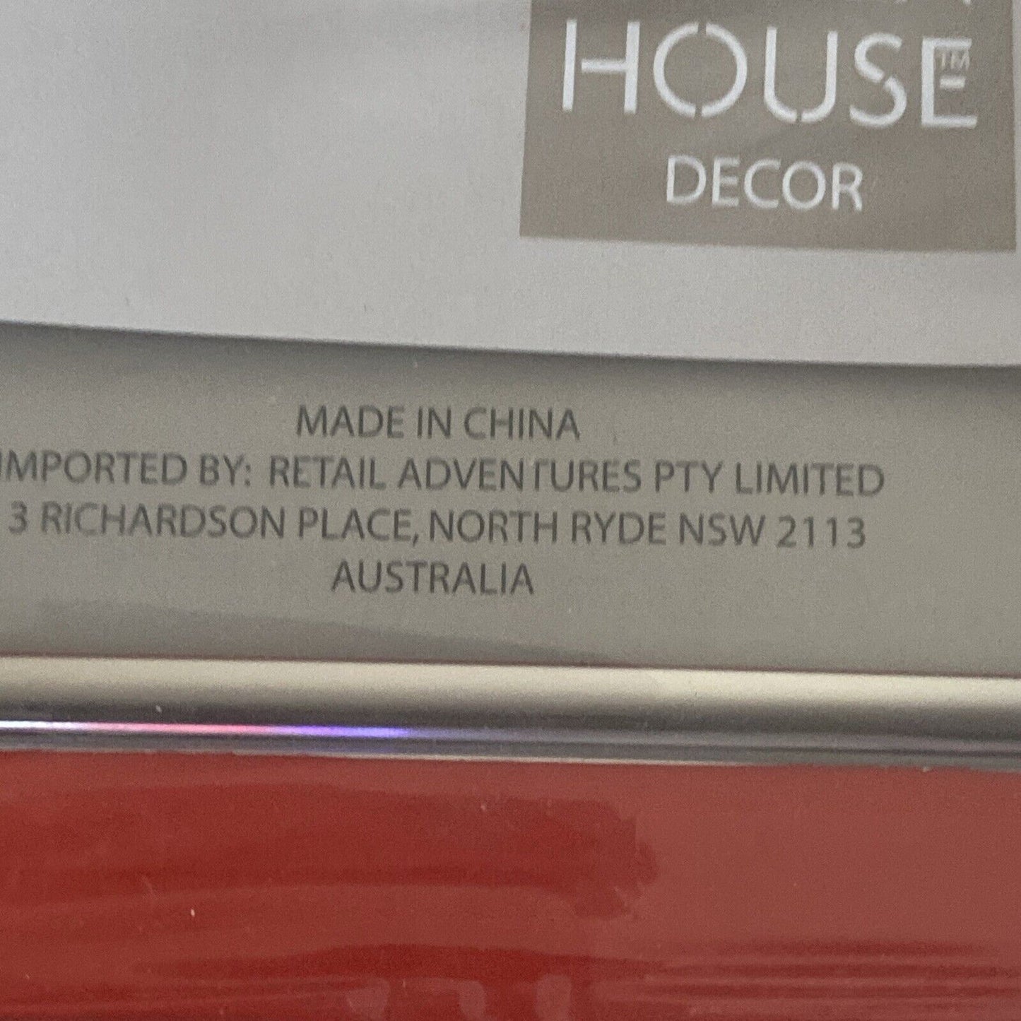 Design House Decor 3 Picture Frames Red & Silver 10x15 13x18 20x25cm Sealed NEW