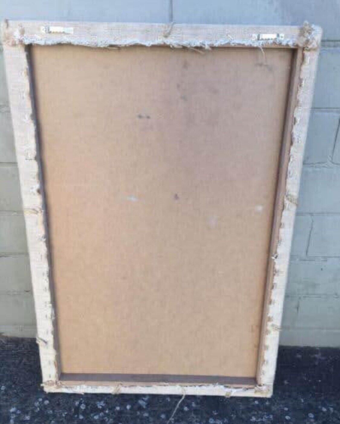 QUALITY Mounted 60cm HESSIAN BURLAP Message PIN BOARD W INK STAMP PRINT Decor