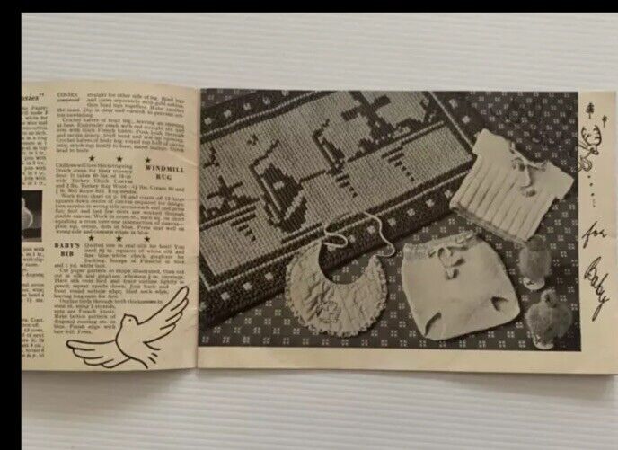 Vintage 1950’s Stitchcraft Gift Book November 1952 & 53 Craft Patterns Instruct