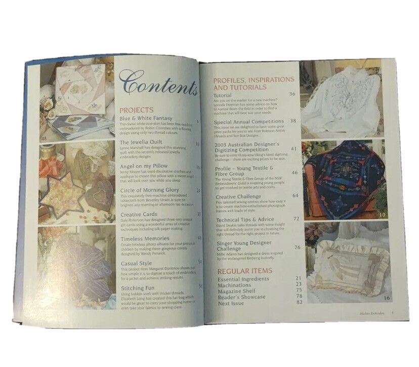 Magazine Machine Embroidery Vol 9 No 1 Patterns Idea For Photo Frames New