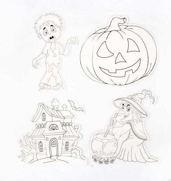 ART STAR Halloween Paper Shapes 15 Pk 5 Designs Spooktacular Easy Fun Craft NEW