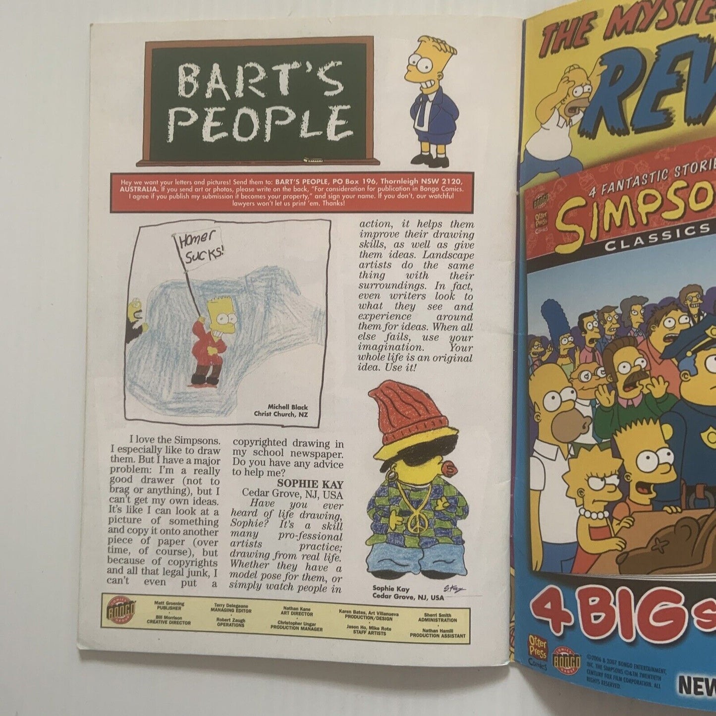 Comic Book BART SIMPSON Issue 22 Comic Genius Bongo Li'l Homer 2007 Simpsons