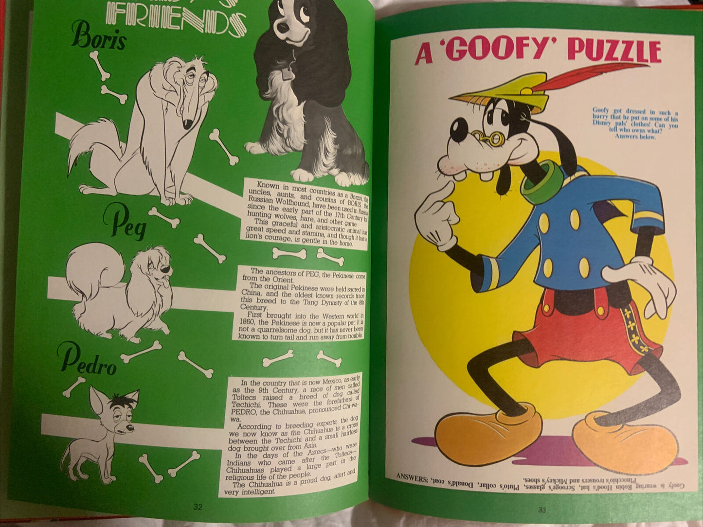 Comic 1982 MICKEY MOUSE ANNUAL Book Fleetway Disney Puzzles Goofy Bambi Scamp HC