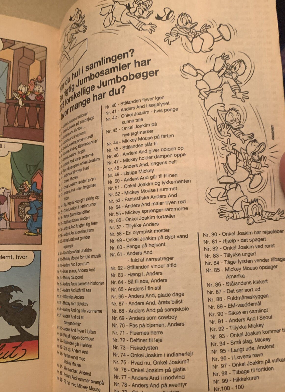 Walt Disney’s Danish Comic Jumbobog Nr. 272 Panik På Paradisæblevej Donald Duck