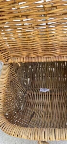 Picnic Basket Large 50cm French Natural Thick Bamboo Cane Hamper Handle AE61