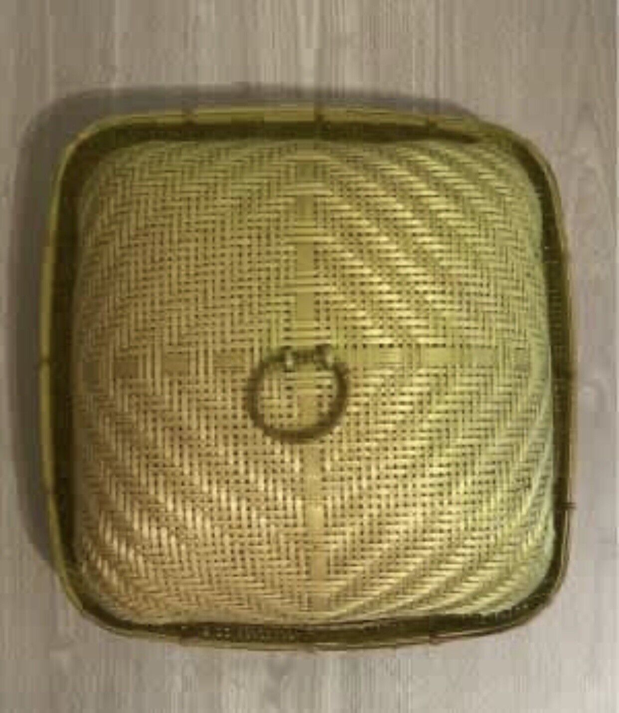 38cm Cloche Basket Tray & Dome Lid HandWoven Straw Rattan Party Picnic AE163 NEW